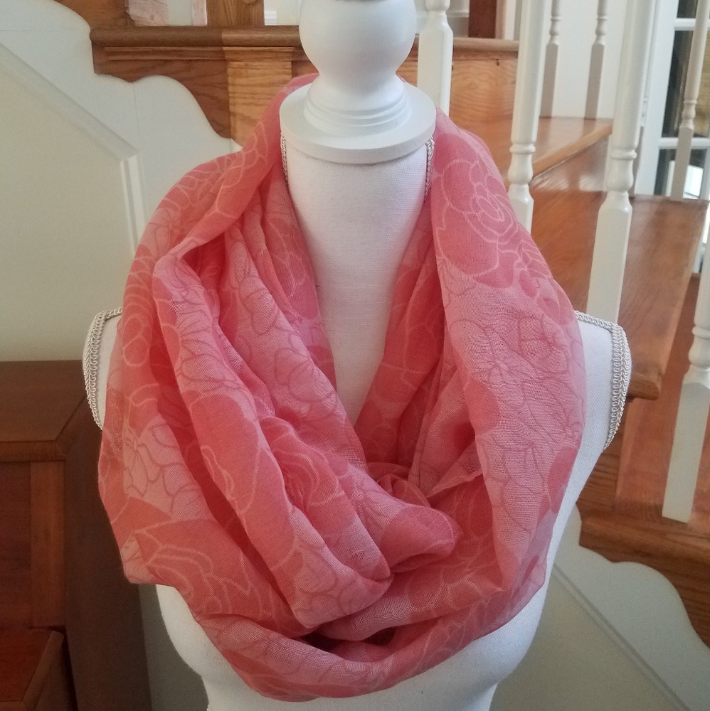 Coral infinity scarf by Charlotte Russe